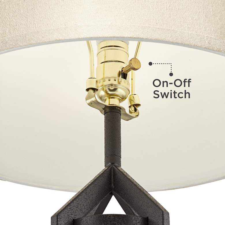 Image 3 Lucas Bronze Night Light USB Table Lamps With 8" Square Risers more views
