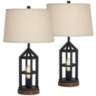 Lucas Dark Bronze USB Table Lamps with Night Lights Set of 2