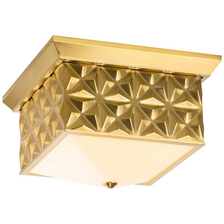 Image 2 Lucas McKearn Alpha 14 1/2" Wide Aged Brass Ceiling Light