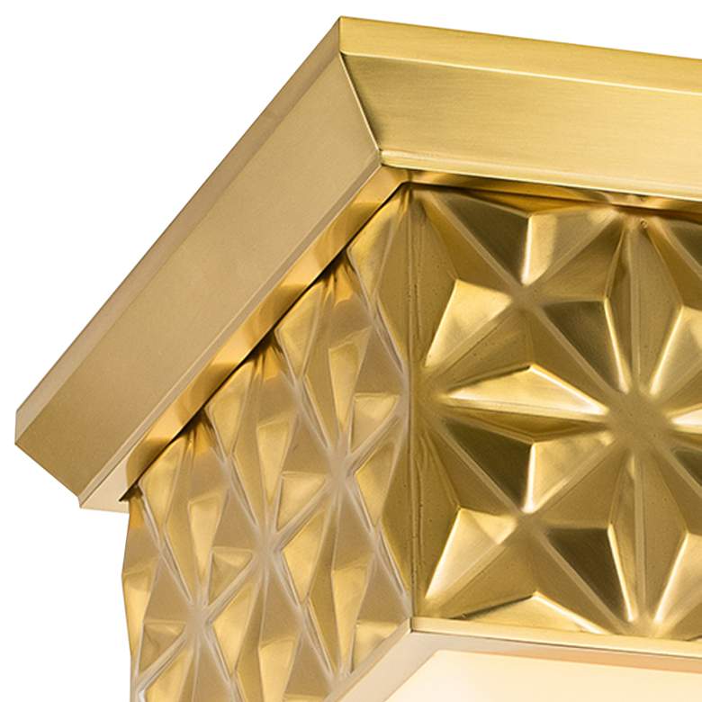 Image 3 Lucas McKearn Alpha 14 1/2" Wide Aged Brass Ceiling Light more views