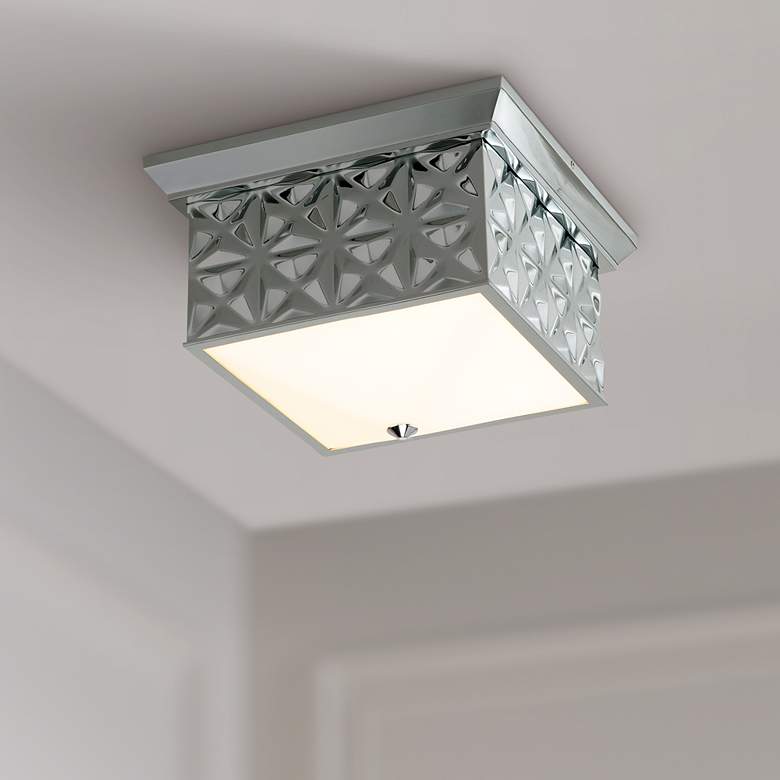 Image 1 Lucas McKearn Alpha 14 1/2" Wide Polished Chrome Ceiling Light