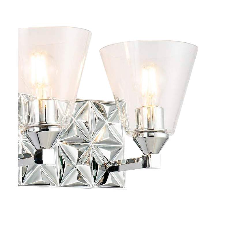 Image 2 Lucas McKearn Alpha 24" Wide 3-Light Polished Chrome Bath Light more views