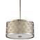 Lucas McKearn Arabella 16" Wide Distressed Silver Drum Pendant Light