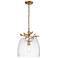 Lucas McKearn Audubon Park 14" Wide Modern Gold and Glass Dome Pendant