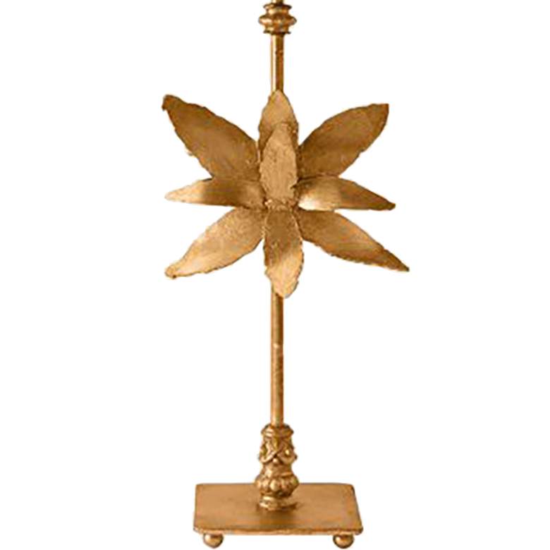 Image 4 Lucas McKearn Azalea 34" High Gold Leaf Blossom Buffet Table Lamp more views