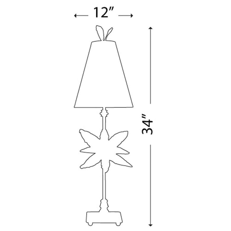 Image 5 Lucas McKearn Azalea 34" High Gold Leaf Blossom Buffet Table Lamp more views