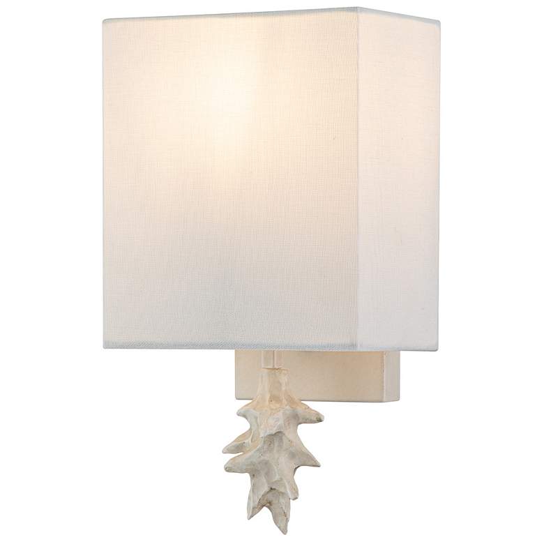 Image 1 Lucas McKearn Blanche 12 1/2" High Bone White Finish Sconce