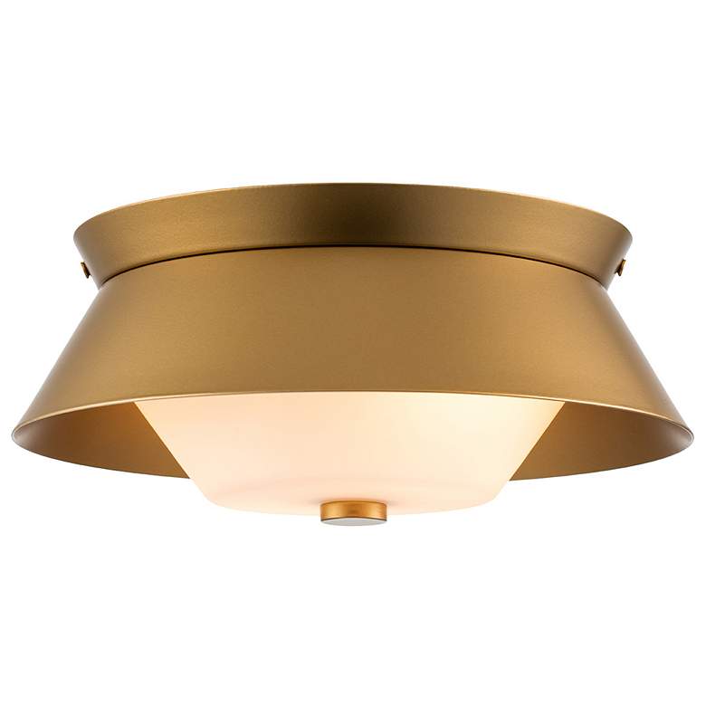 Image 1 Lucas McKearn Bowtie 10" Wide Laquered Gold Modern Ceiling Light