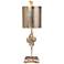 Lucas McKearn Cross 23" Distressed Silver Leaf Accent Table Lamp