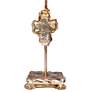 3_Lucas McKearn Cross 23" Distressed Silver Leaf Accent Table Lamp more views