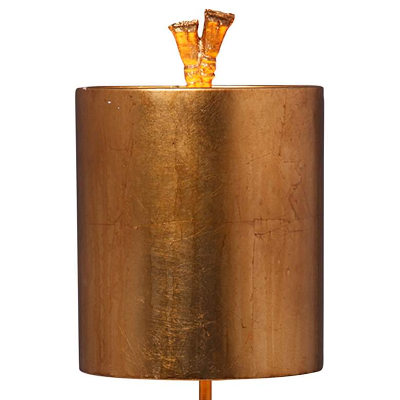 Image 2 Lucas McKearn Cross 23" High Distressed Gold Leaf Accent Table Lamp more views