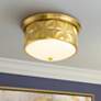 1_Lucas McKearn Epsilon 17 1/2" Wide Aged Brass Round Ceiling Light