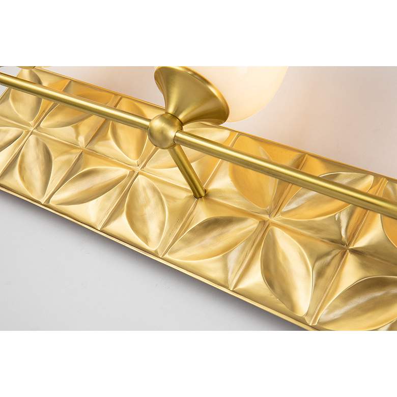 Image 3 Lucas McKearn Epsilon 24" Wide 3-Light Aged Gold Brass Bath Light more views