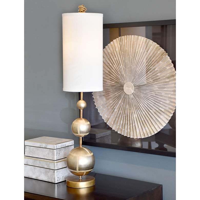 Image 1 Lucas McKearn Marie 34" High Silver Gold Spheres Metal Table Lamp