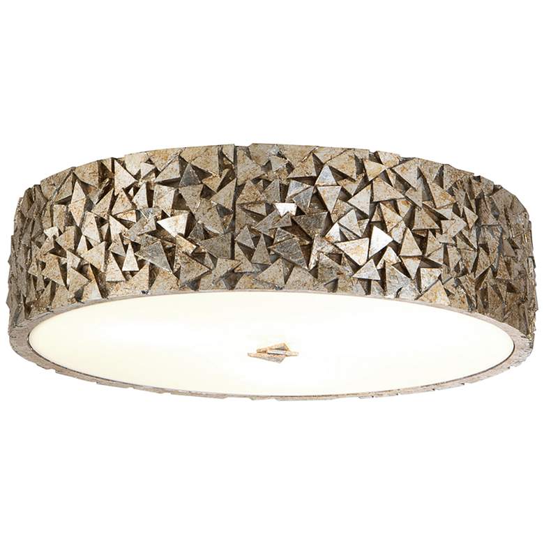 Image 2 Lucas McKearn Mosaic 16" Antique Silver Modern Rustic Ceiling Light
