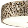 3_Lucas McKearn Mosaic 16" Antique Silver Modern Rustic Ceiling Light more views