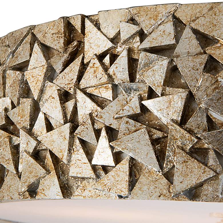 Image 4 Lucas McKearn Mosaic 16" Antique Silver Modern Rustic Ceiling Light more views