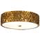 Lucas McKearn Mosaic 16" Wide Antique Gold Leaf Round Ceiling Light