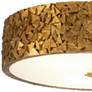 3_Lucas McKearn Mosaic 16" Wide Antique Gold Leaf Round Ceiling Light more views