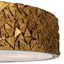 4_Lucas McKearn Mosaic 16" Wide Antique Gold Leaf Round Ceiling Light more views