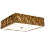 2_Lucas McKearn Mosaic 16" Wide Antique Gold Leaf Square Ceiling Light