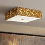 1_Lucas McKearn Mosaic 16" Wide Antique Gold Leaf Square Ceiling Light