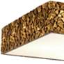 3_Lucas McKearn Mosaic 16" Wide Antique Gold Leaf Square Ceiling Light more views