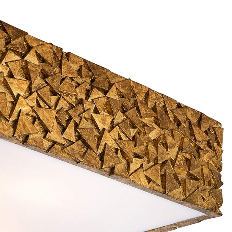 Image 4 Lucas McKearn Mosaic 16" Wide Antique Gold Leaf Square Ceiling Light more views