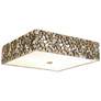 2_Lucas McKearn Mosaic 16" Wide Antique Silver Leaf Square Ceiling Light