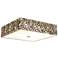 Lucas McKearn Mosaic 16" Wide Antique Silver Leaf Square Ceiling Light