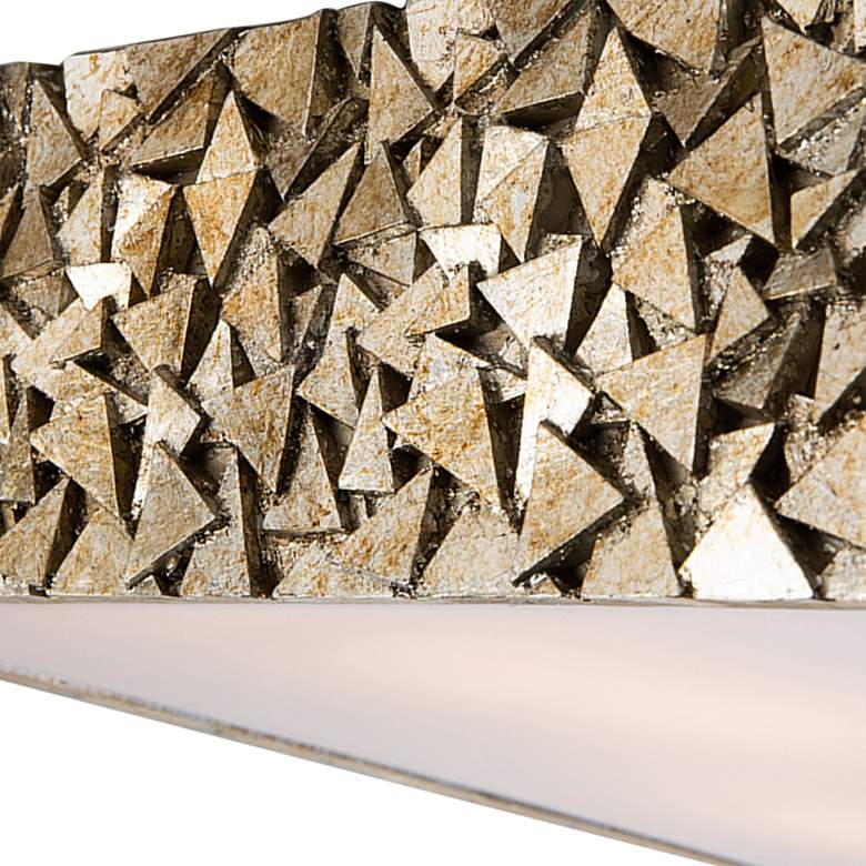 Image 4 Lucas McKearn Mosaic 16" Wide Antique Silver Leaf Square Ceiling Light more views