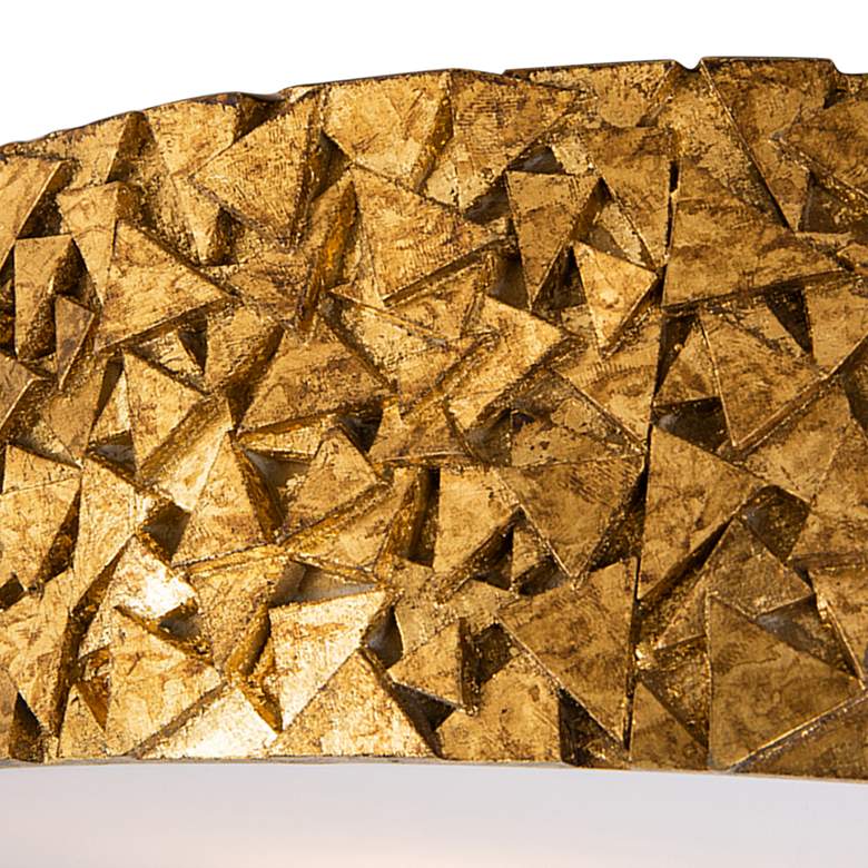 Image 4 Lucas McKearn Mosaic 20" Wide Antique Gold Leaf Round Ceiling Light more views