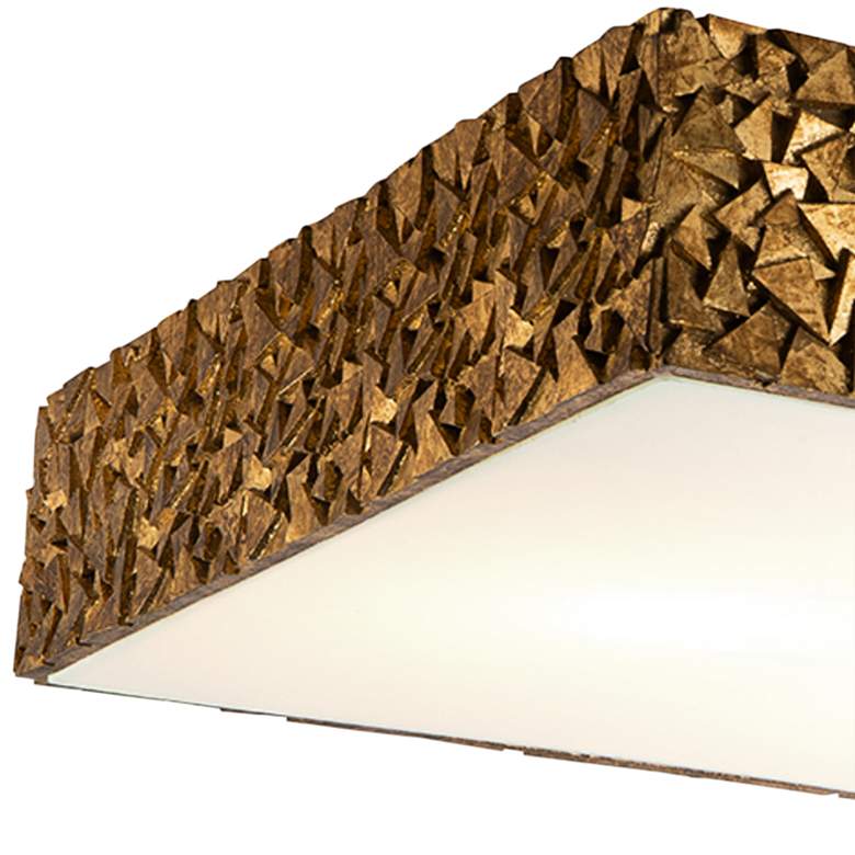 Image 3 Lucas McKearn Mosaic 20" Wide Antique Gold Leaf Square Ceiling Light more views