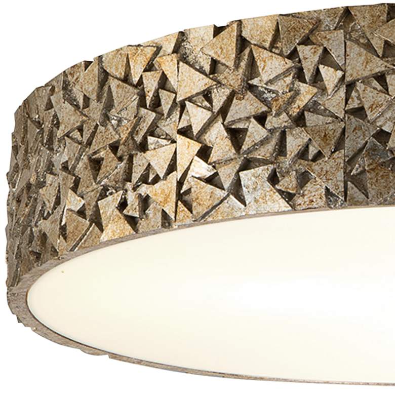 Image 3 Lucas McKearn Mosaic 20" Wide Antique Silver Round Ceiling Light more views