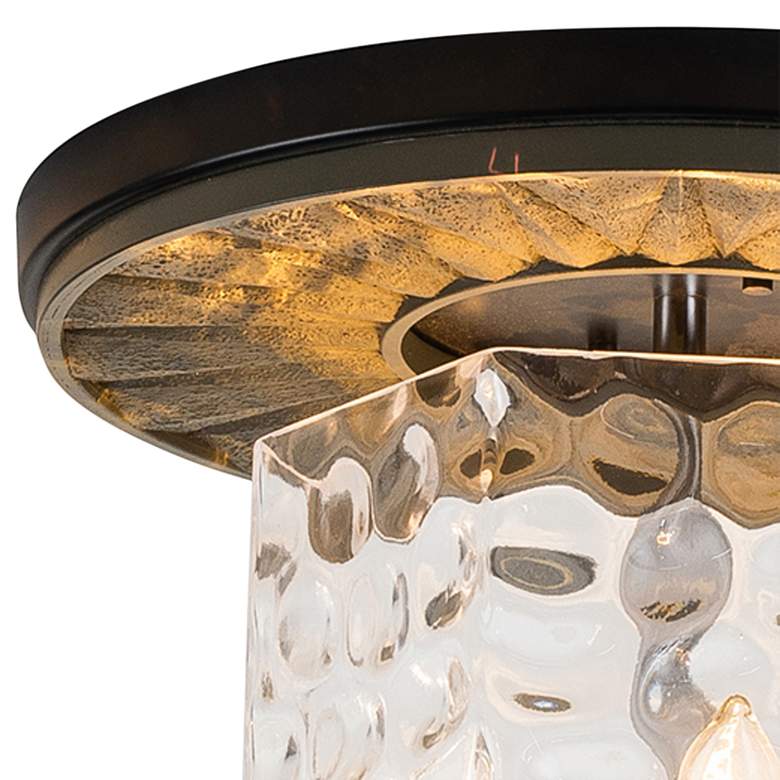 Image 3 Lucas McKearn Navarre 14" Wide Black and Soft Gray Ceiling Light more views