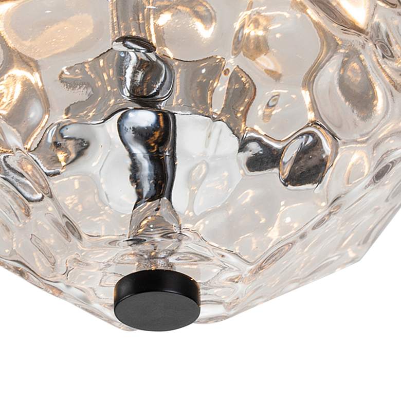 Image 4 Lucas McKearn Navarre 14" Wide Black and Soft Gray Ceiling Light more views