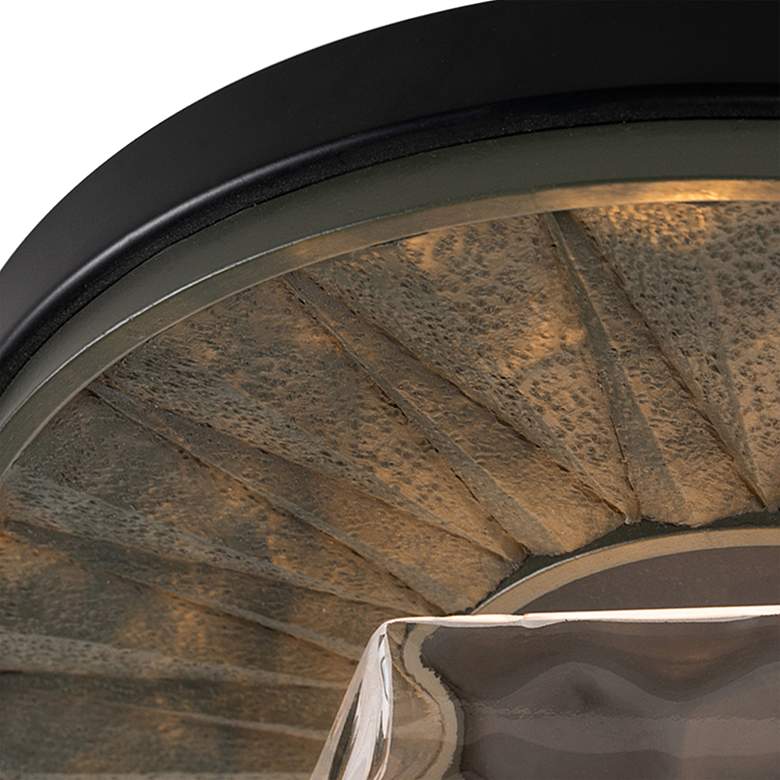 Image 5 Lucas McKearn Navarre 14" Wide Black and Soft Gray Ceiling Light more views