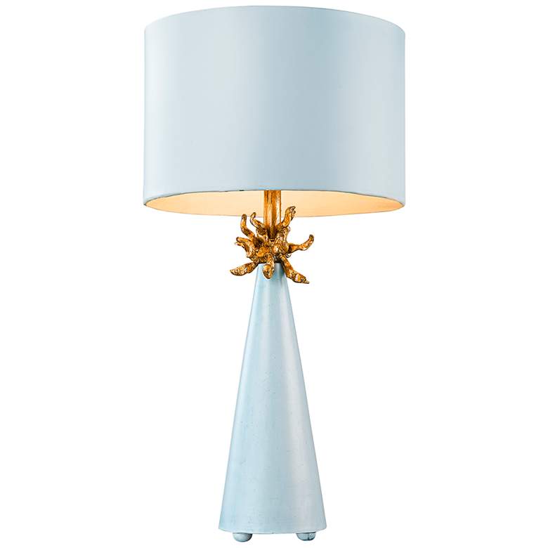 Image 1 Lucas McKearn Neo Le Ciel Gold and Blue Cone-Shaped Table Lamp