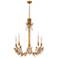 Lucas McKearn Palm d'Or 32" Gold 5-Light Candelabra Chandelier
