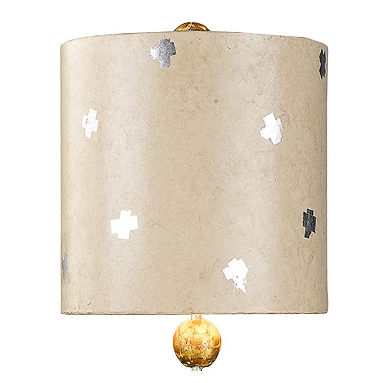 Image 2 Lucas McKearn Pompadour X 31" High Gold Silver Leaf Steel Table Lamp more views