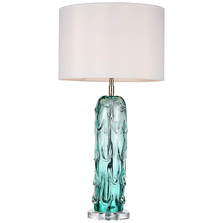 Image 1 Lucas McKearn Pontchartrain 29" Water Fall Glass Blue Table Lamp