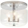 2_Lucas McKearn Rampart 13" Polished Chrome and Glass Ceiling Light