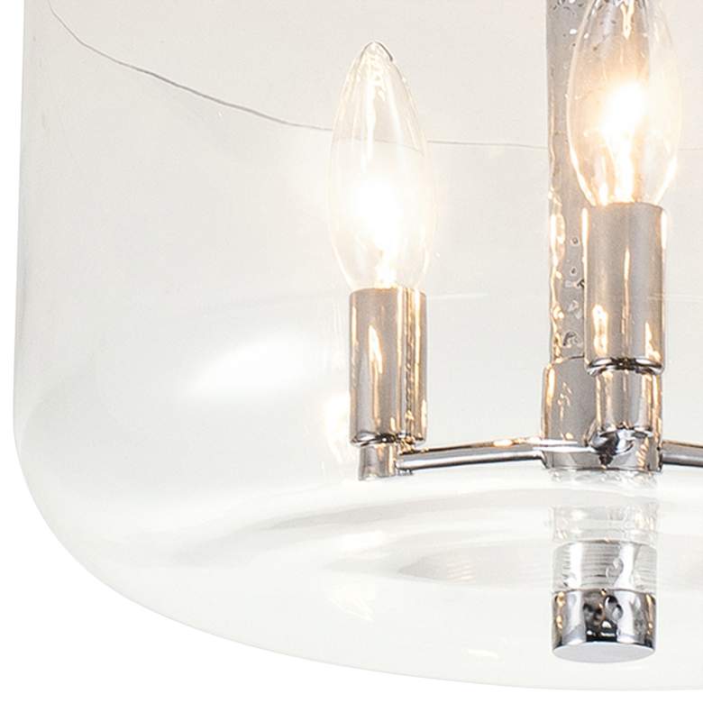 Image 3 Lucas McKearn Rampart 13" Polished Chrome and Glass Ceiling Light more views