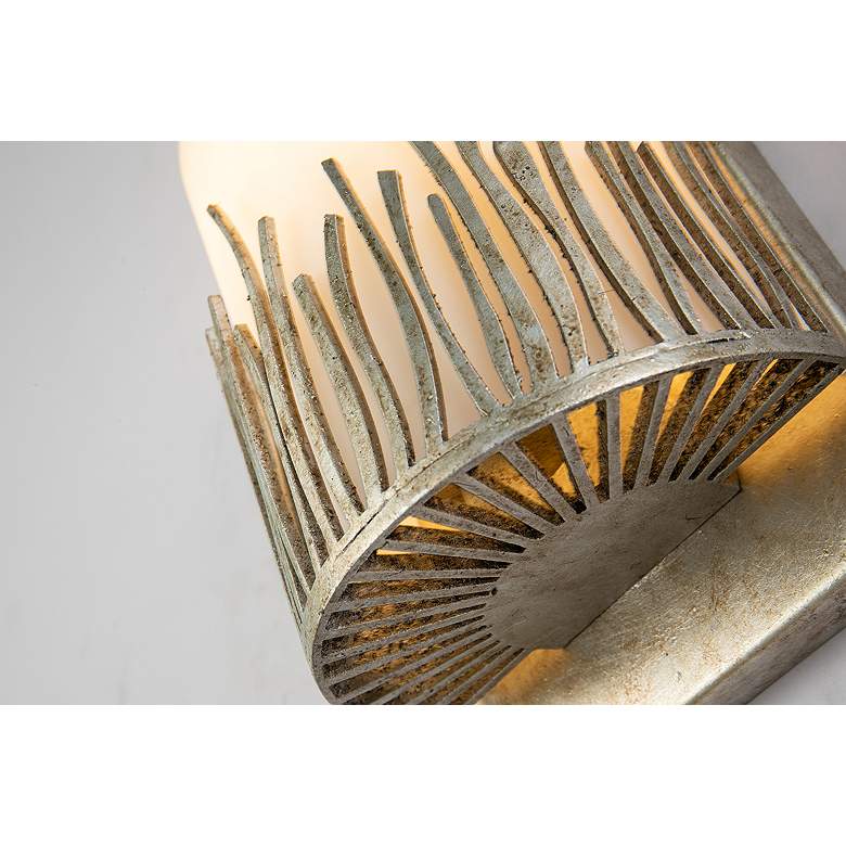 Image 3 Lucas McKearn Sawgrass 10" High Distressed Silver Wall Sconce more views
