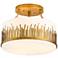 Lucas McKearn Sawgrass 15" Wide Antique Gold Leaf Ceiling Light