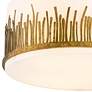 3_Lucas McKearn Sawgrass 15" Wide Antique Gold Leaf Ceiling Light more views