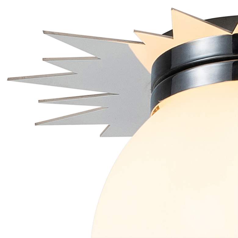 Image 3 Lucas McKearn Soleil 15" Wide Polished Chrome Sunburst Ceiling Light more views