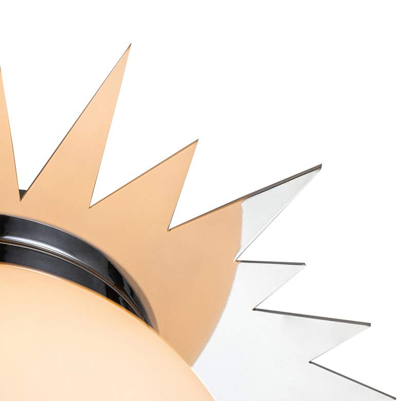 Image 4 Lucas McKearn Soleil 15" Wide Polished Chrome Sunburst Ceiling Light more views