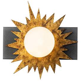 Image1 of Lucas McKearn Soleil 8 1/2" Wide Weathered Zinc Gold Star Wall Sconce