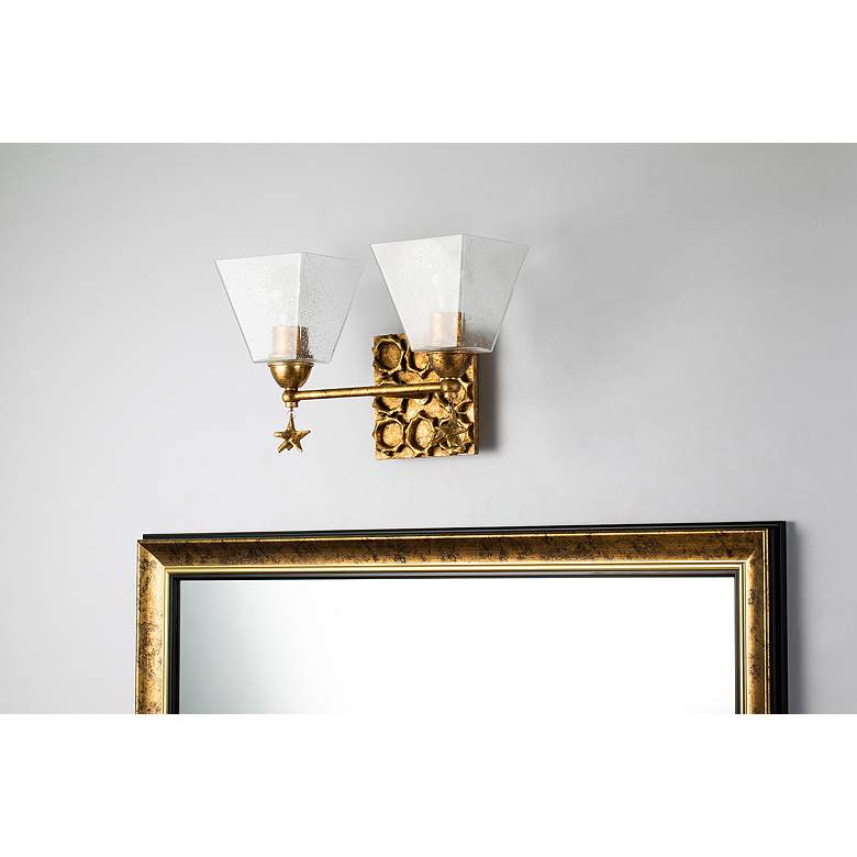 Image 5 Lucas McKearn Star 8 1/4" Wide 2-Light Gold Bath Vanity Fixture more views